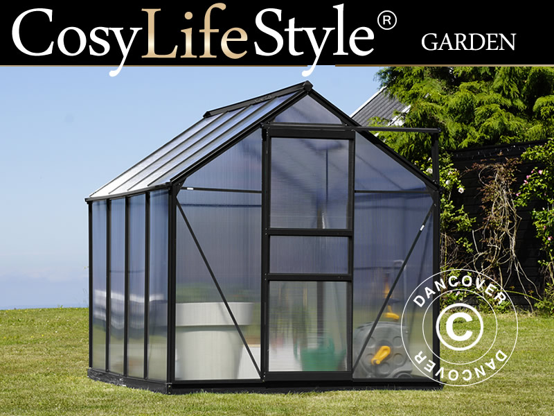Vilobos Invernadero para exteriores, invernadero de 8 x 12 pies para  exterior, kit de invernadero de policarbonato de aluminio resistente con 2